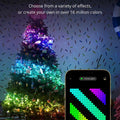 Strings App Controlled Green Wire Christmas Light String Indoor and Outdoor Smart Home Lighting Decoration, Multicolor, 100 RGB LED, 26.2Ft