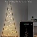 Light Tree App Controlled Black Wire Door Mounting Christmas Tree Indoor and Outdoor Smart Home Lighting Decoration, Multicolor, 70 RGB and White LED, 6.5Ft