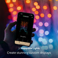 Christmas Curtain Lights 210 RGB+W Leds - App-Controlled, Sync with Music, Indoor & Outdoor Use, Compatible with Google Assistant, Amazon Alexa, Apple Homekit, Bluetooth & Wifi Connectivity