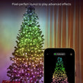 Strings App Controlled Green Wire Christmas Light String Indoor and Outdoor Smart Home Lighting Decoration, Multicolor, 100 RGB LED, 26.2Ft